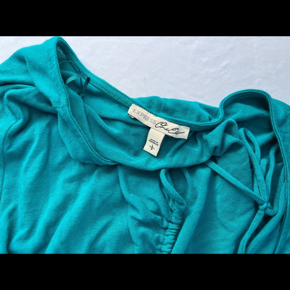 Teal Tie Bodysuit - Picture 2 of 13